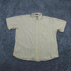 Pendleton Shirt Mens XL Yellow Check Short Sleeve Button-Up Collared Casual